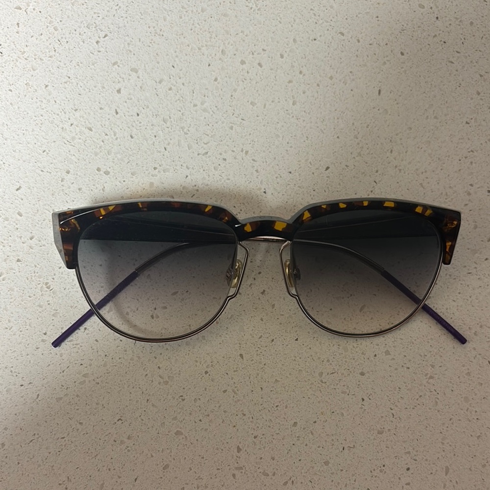 Dior Brown Clubmaster Sunglasses with Tortoiseshell Design